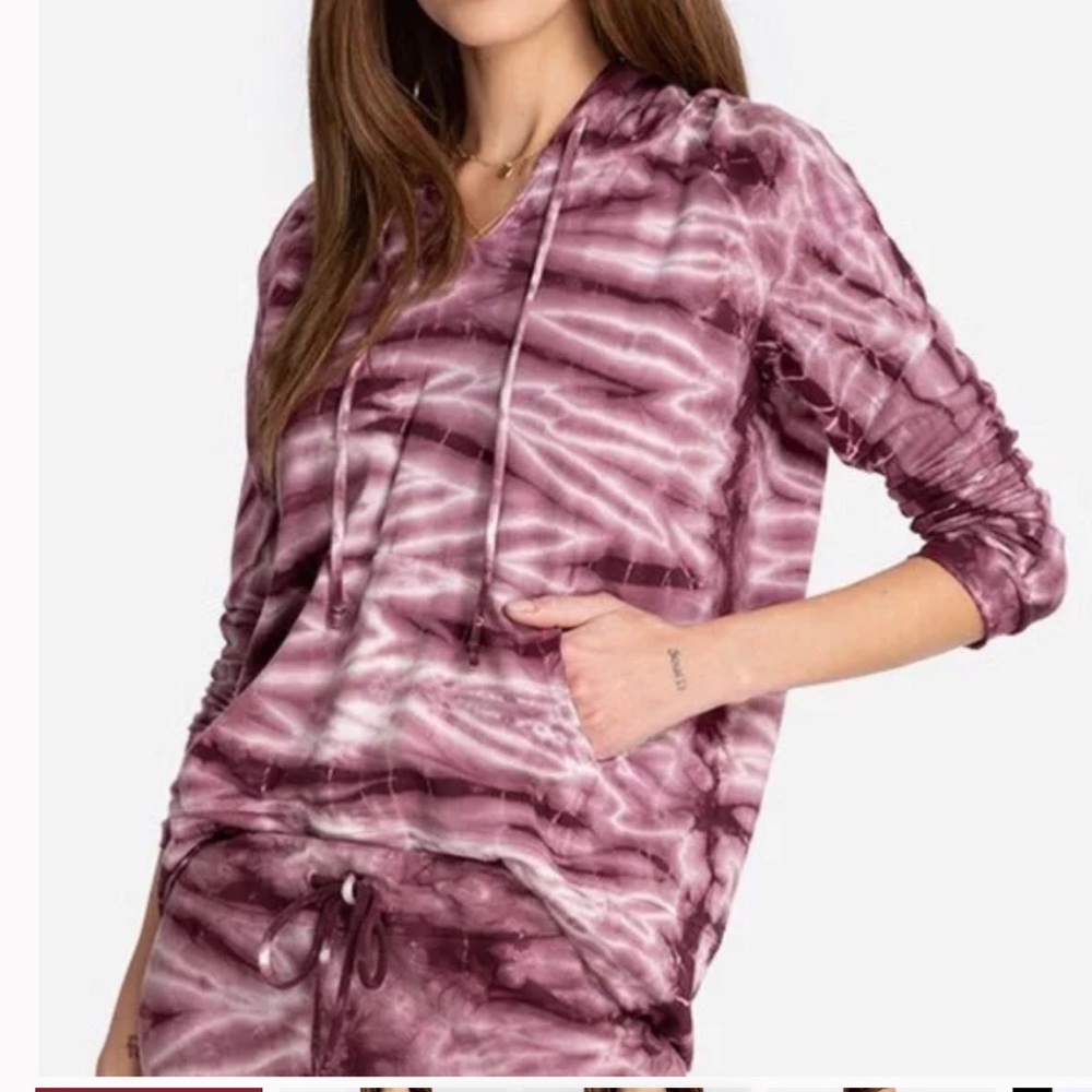 Johnny Was CALME Tie Dye Fleece Hoodie Size XS